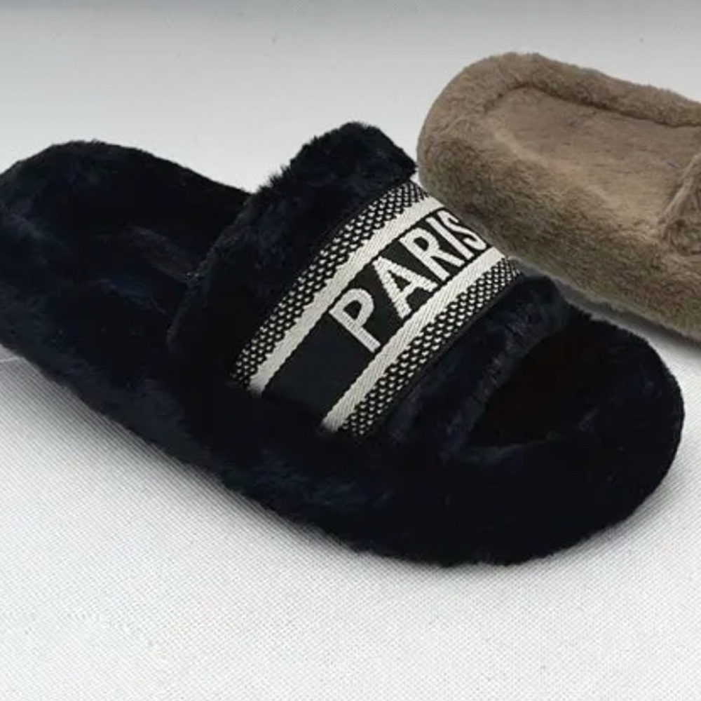 Paris Cozy Slipper Sandals - Designer inspired